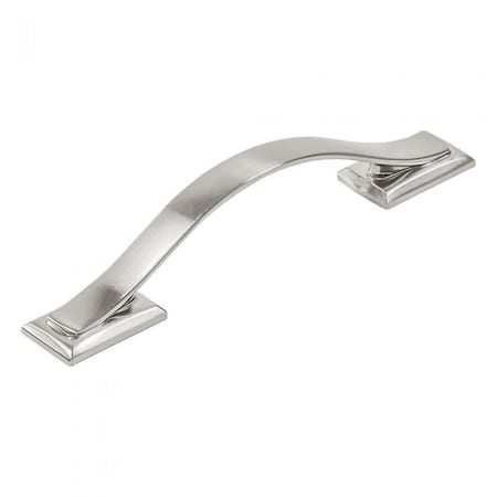 Belwith Products Belwith  96 mm Center-Center Cabinet Handle Pull, Satin Nickel BWH078771 SN